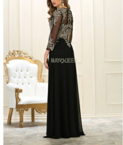 Long sleeve new mother of the bride evening dress - Picture 3 of 7